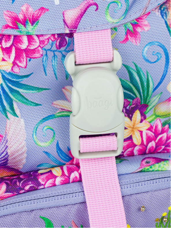 BAAGL  Fialový školní batoh Airy  Baagl Kolibřík