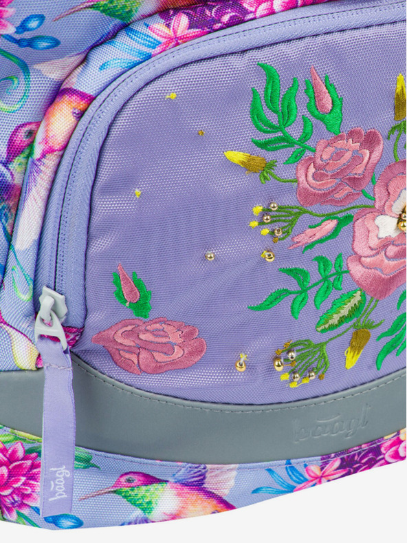 BAAGL  Fialový školní batoh Airy  Baagl Kolibřík