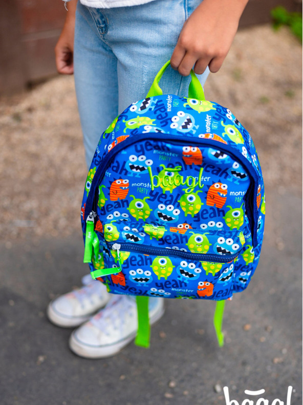 BAAGL  Modrý předškolní batoh Baagl Monsters