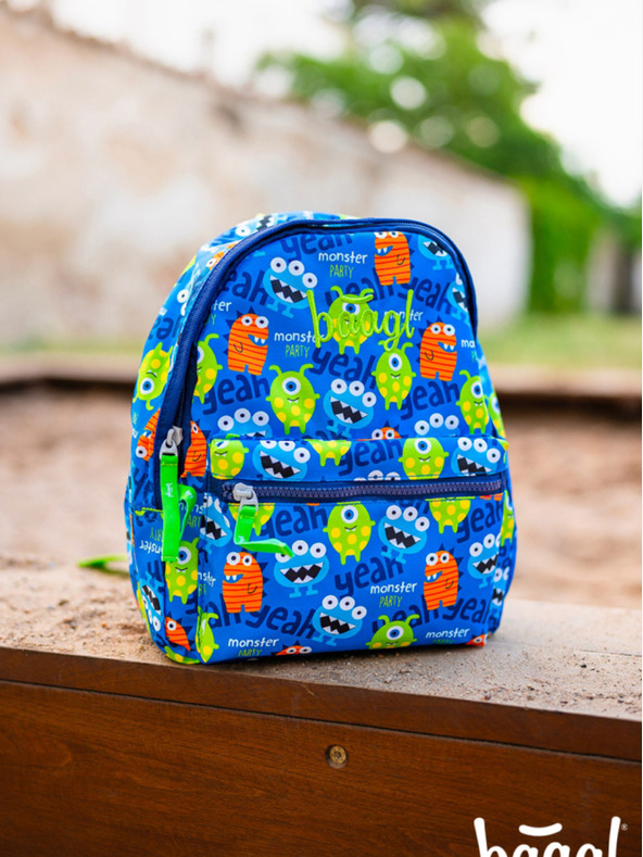 BAAGL  Modrý předškolní batoh Baagl Monsters