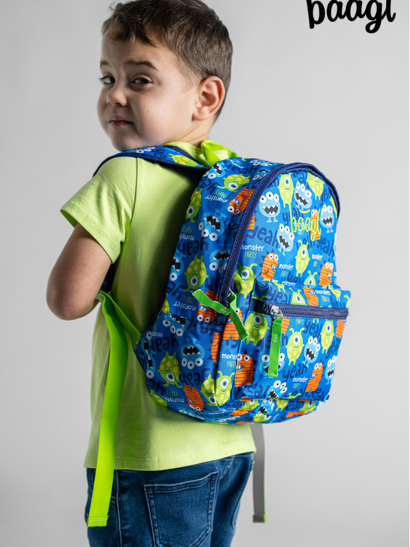 BAAGL  Modrý předškolní batoh Baagl Monsters