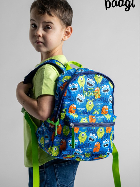 BAAGL  Modrý předškolní batoh Baagl Monsters
