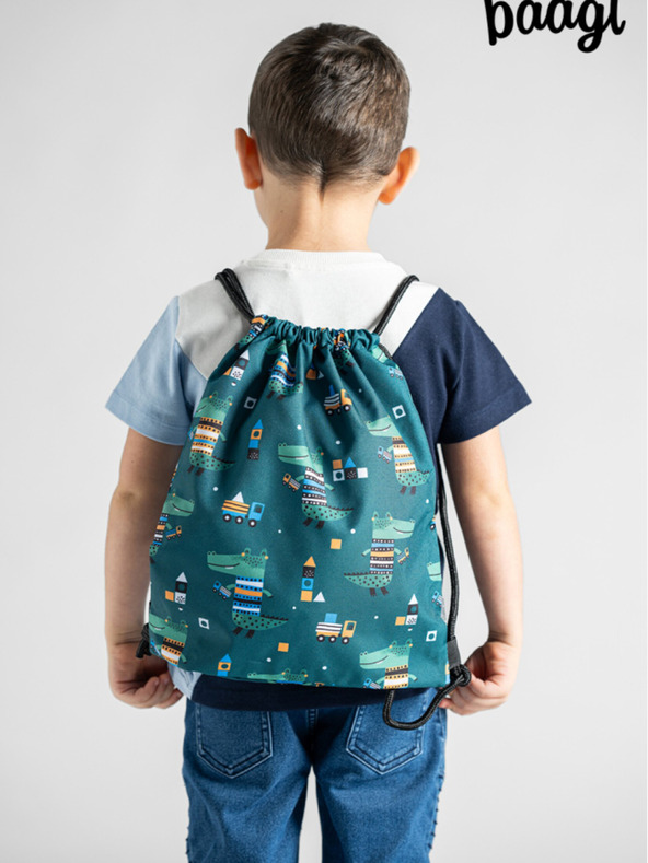 BAAGL  Zelený předškolní vak Baagl Krokodýl