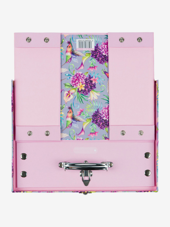 BAAGL  Fialový skládací školní kufřík s kováním Baagl Kolibřík