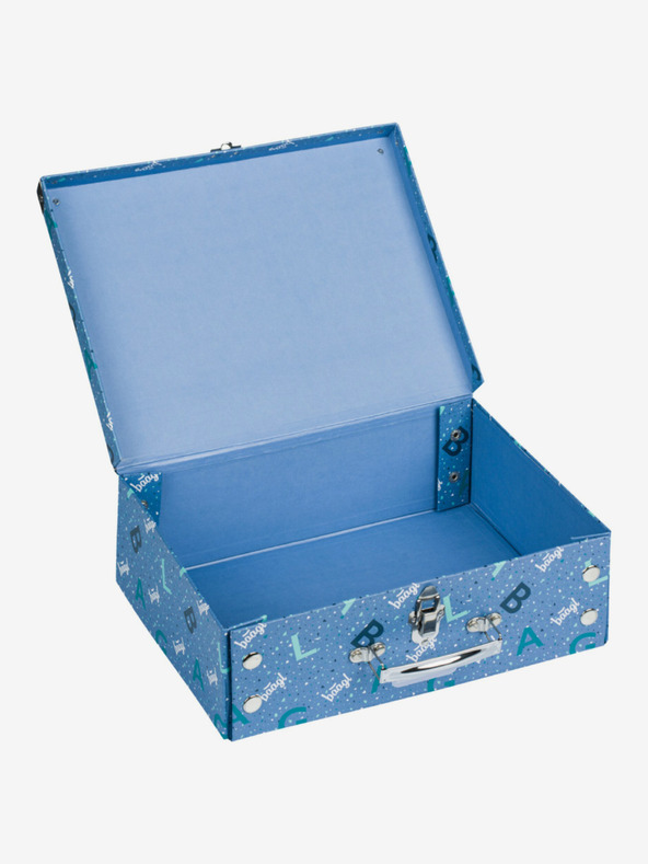 BAAGL  Modrý skládací školní kufřík s kováním Baagl Logo