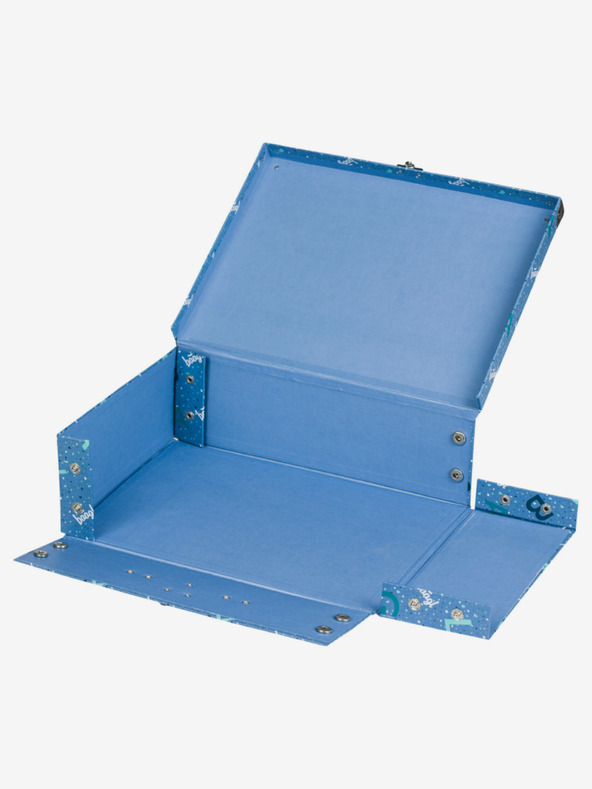 BAAGL  Modrý skládací školní kufřík s kováním Baagl Logo