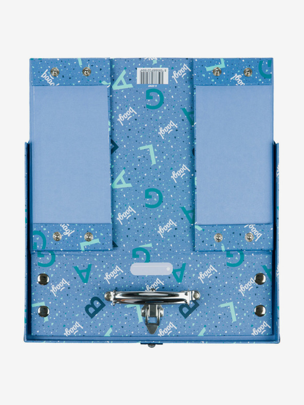 BAAGL  Modrý skládací školní kufřík s kováním Baagl Logo