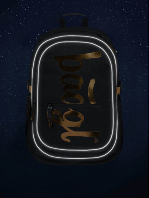 BAAGL  Černý školní set Core - batoh, penál, sáček Baagl Metallic Bronze