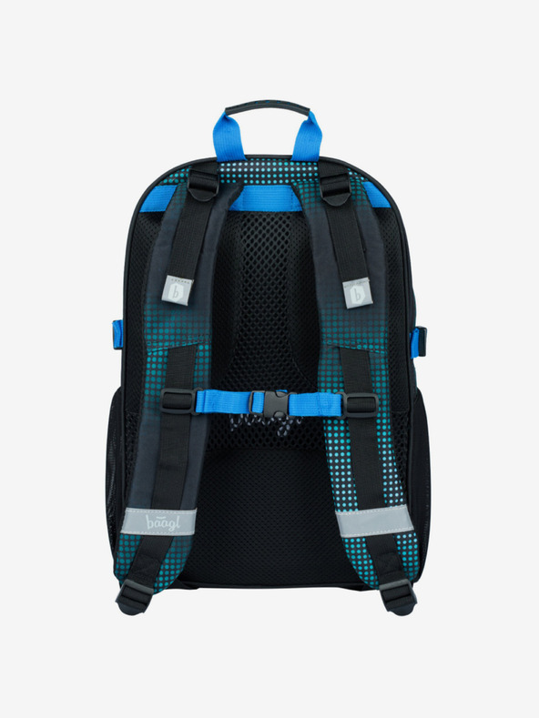 BAAGL  Zelený školní set Core - batoh, penál, sáček Baagl Fotbalový hráč