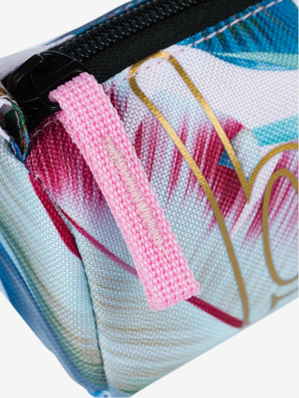 BAAGL  Světle modré studentské pouzdro Baagl Leafs