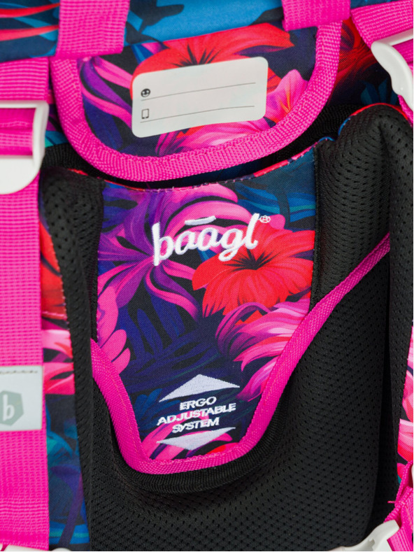 BAAGL  Růžová školní aktovka Ergo Baagl Plameňáci