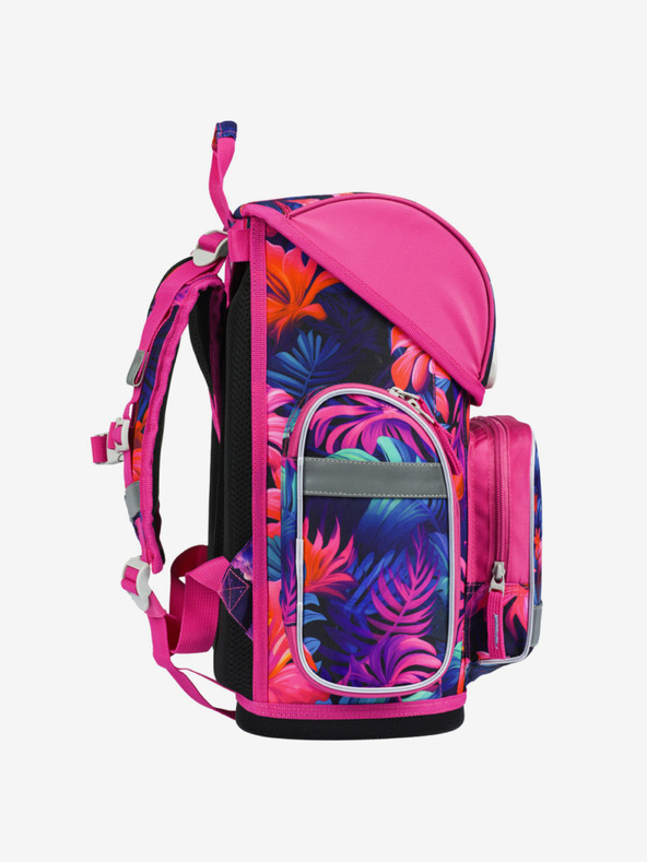 BAAGL  Růžová školní aktovka Ergo Baagl Plameňáci