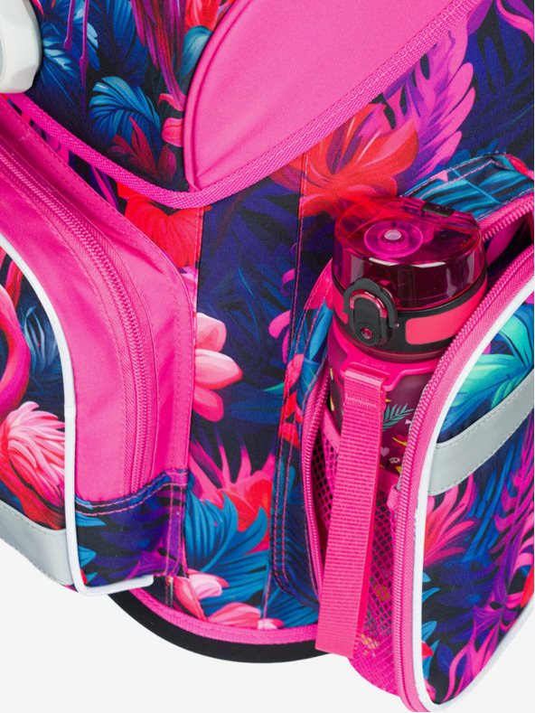 BAAGL  Růžová školní aktovka Ergo Baagl Plameňáci