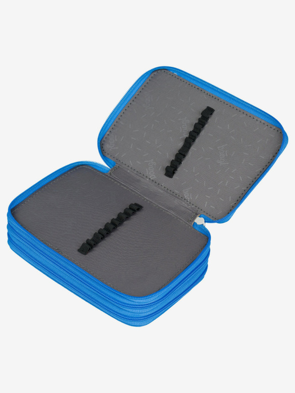 BAAGL  Modrý školní penál třípatrový Baagl Závodní Auto