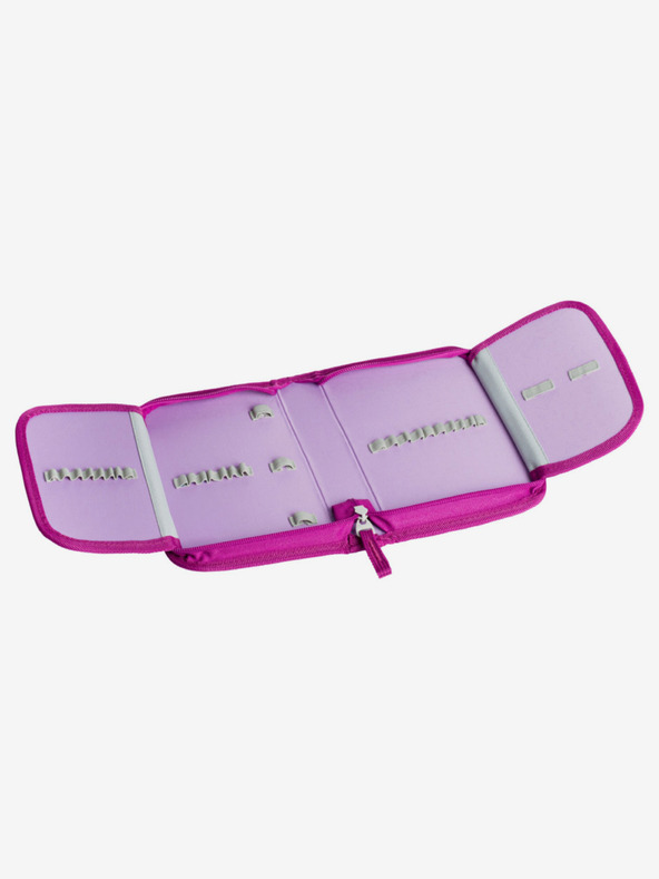 BAAGL  Fialový školní penál jednopatrový Baagl Jednorožec Království