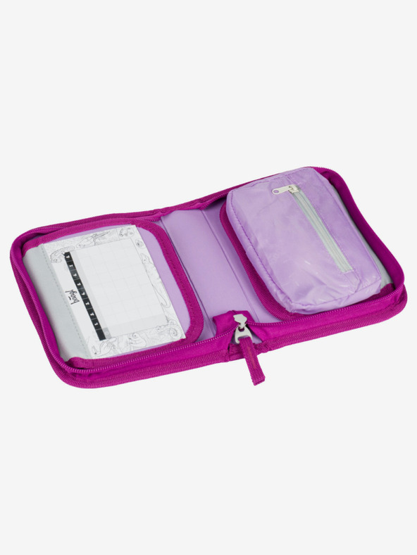 BAAGL  Fialový školní penál jednopatrový Baagl Jednorožec Království