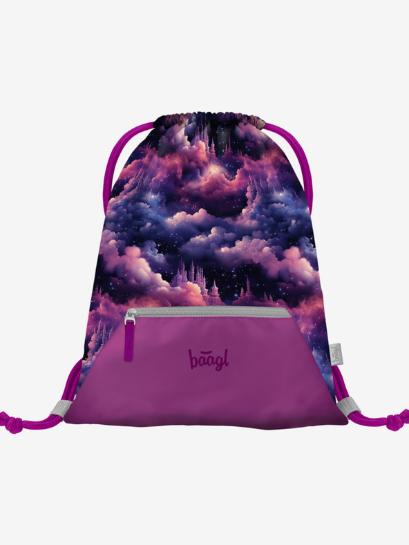 BAAGL  Fialový vak s kapsou Baagl Jednorožec Království