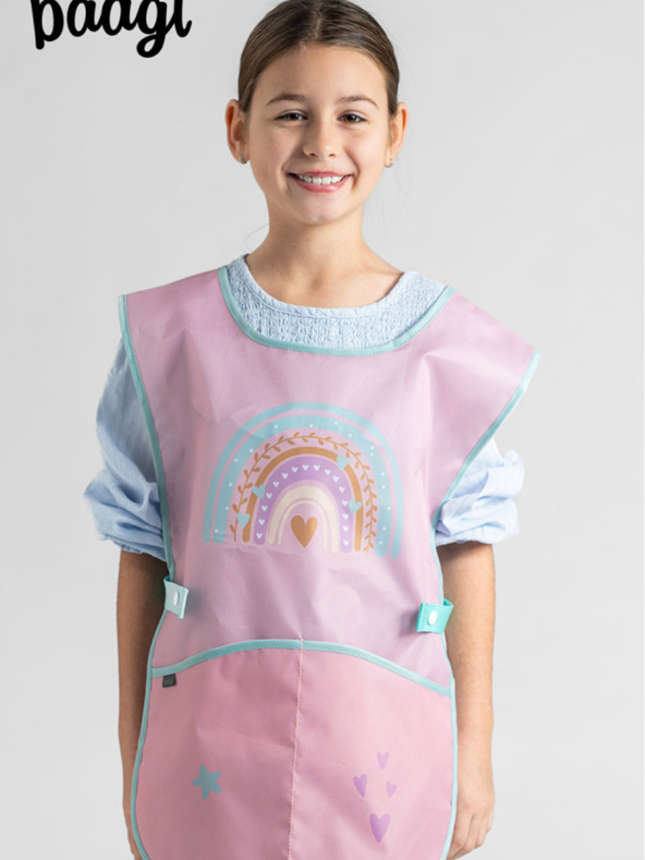BAAGL  Růžová dětská zástěra Baagl Duha