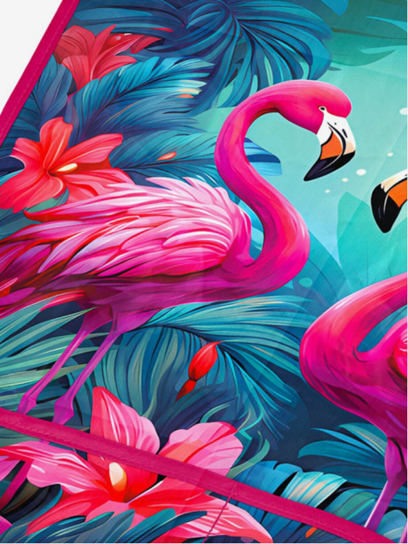 BAAGL  Růžová dětská zástěra Baagl Plameňáci