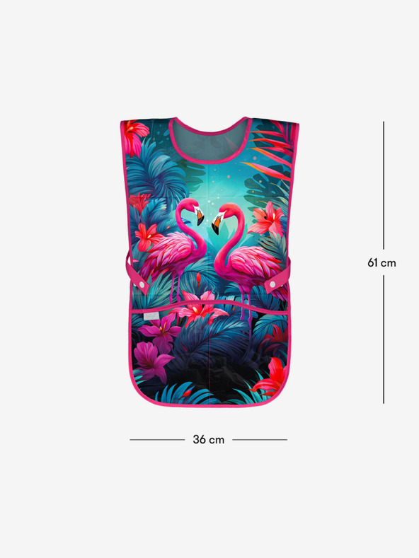 BAAGL  Růžová dětská zástěra Baagl Plameňáci