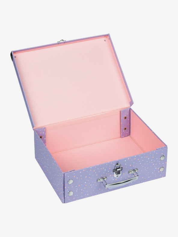 BAAGL  Fialový skládací školní kufřík s kováním Baagl Mazlíčci