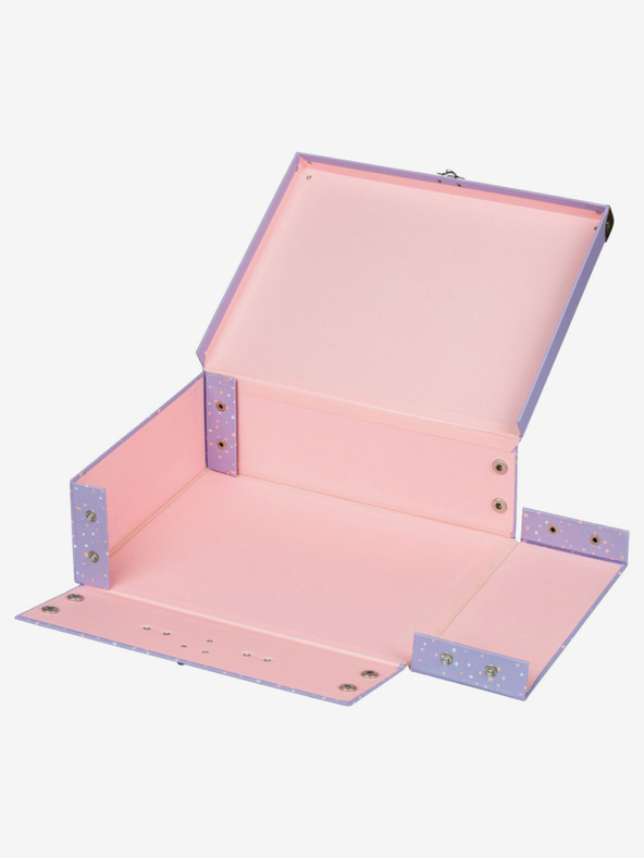 BAAGL  Fialový skládací školní kufřík s kováním Baagl Mazlíčci