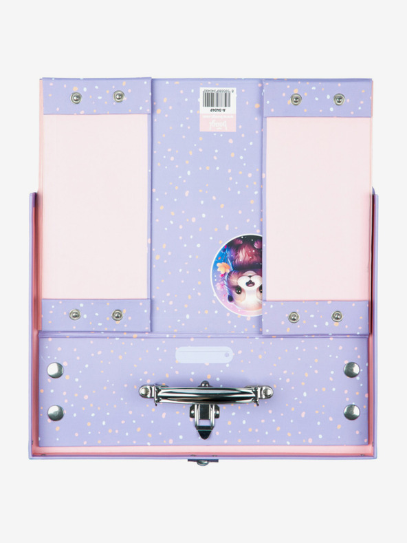 BAAGL  Fialový skládací školní kufřík s kováním Baagl Mazlíčci