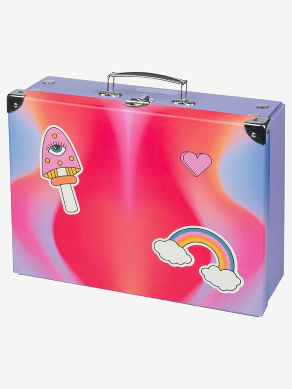 BAAGL  Červený skládací školní kufřík s kováním Baagl Hippie