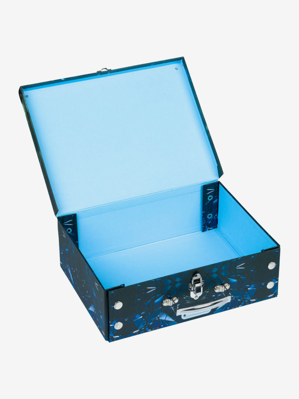 BAAGL  Černý skládací školní kufřík s kováním Baagl Roboti