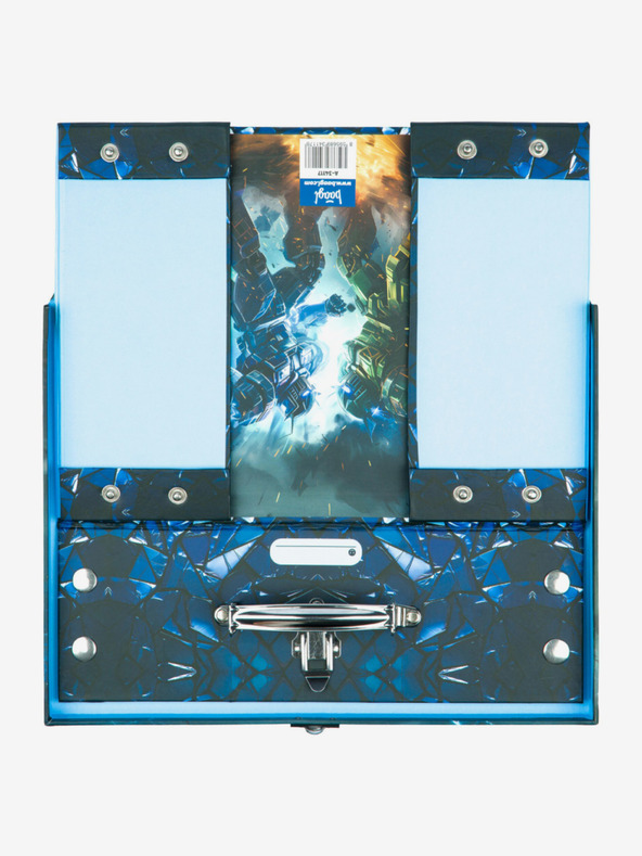 BAAGL  Černý skládací školní kufřík s kováním Baagl Roboti