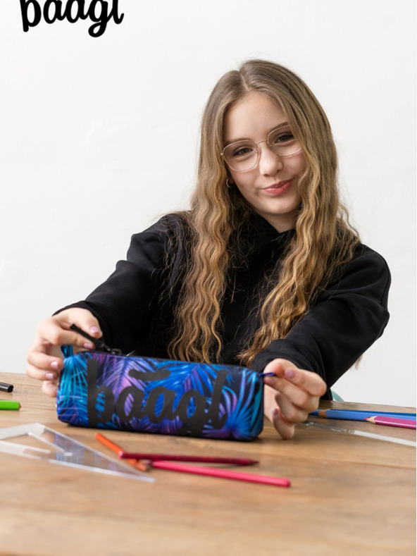 BAAGL  Modré studentské pouzdro  Baagl Palm