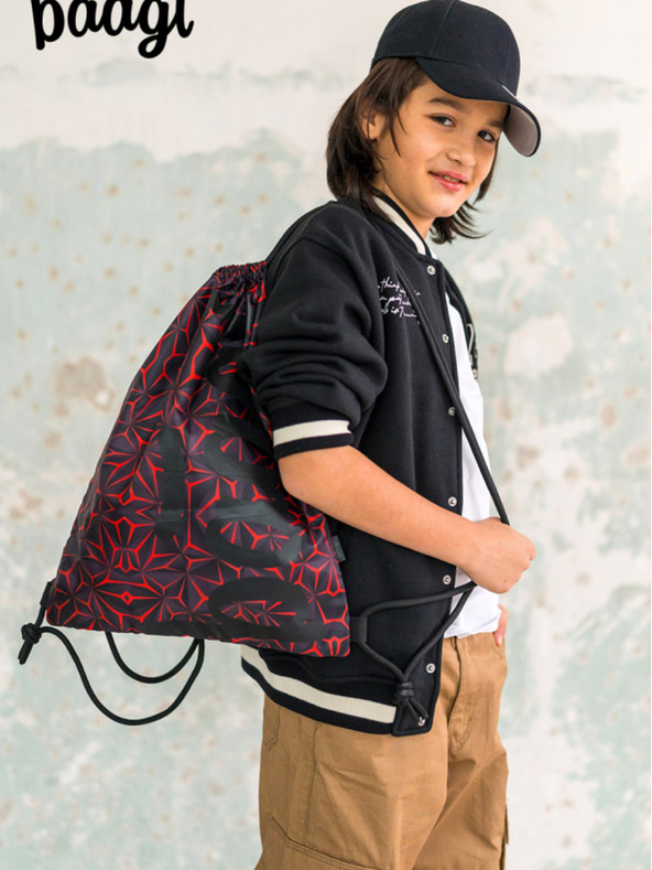 BAAGL  Černý vak Baagl Red Polygon