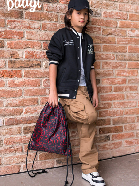 BAAGL  Černý vak Baagl Red Polygon