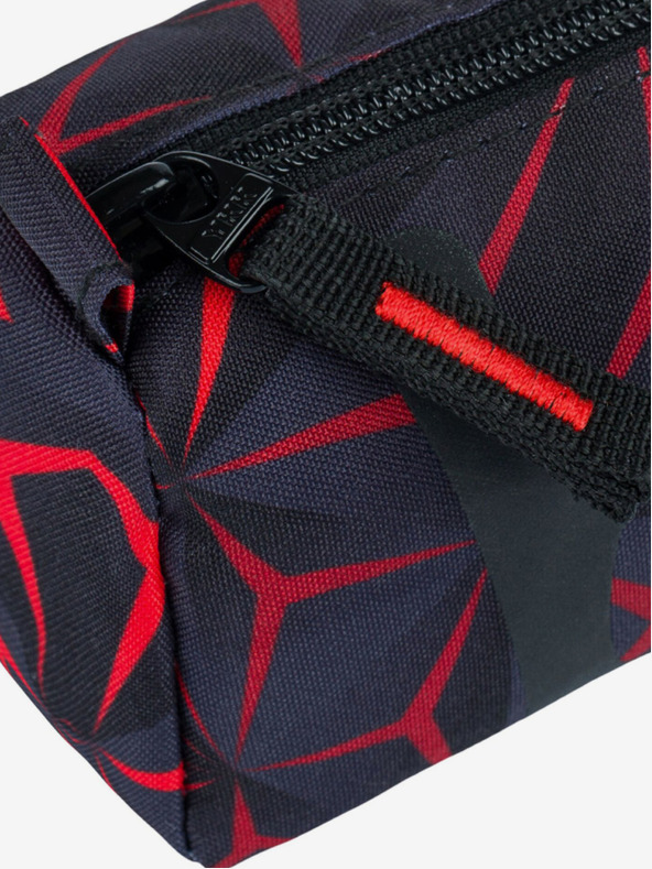 BAAGL  Černé studentské pouzdro Baagl Red Polygon