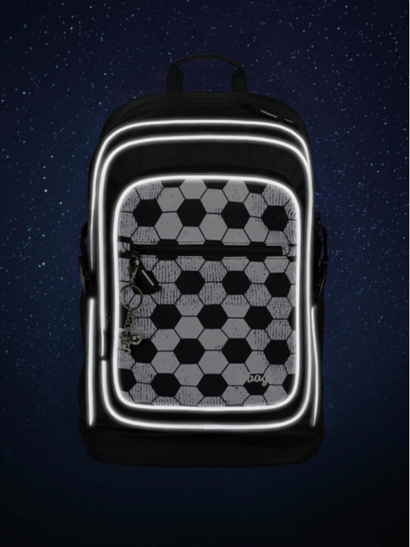 BAAGL  Černý školní batoh Baagl Cubic Goal