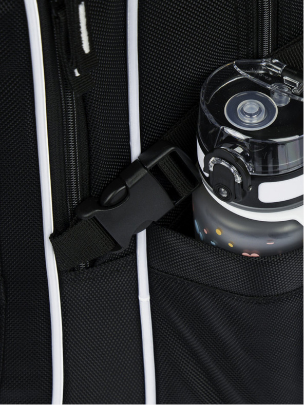 BAAGL  Černý školní set batoh, penál a sáček Baagl Cubic Goal