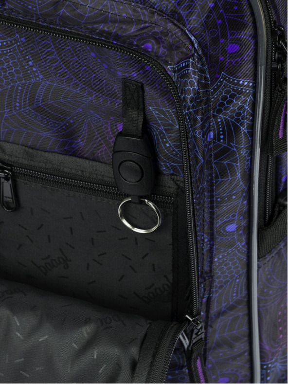 BAAGL  Černý školní batoh Baagl Cubic Zen