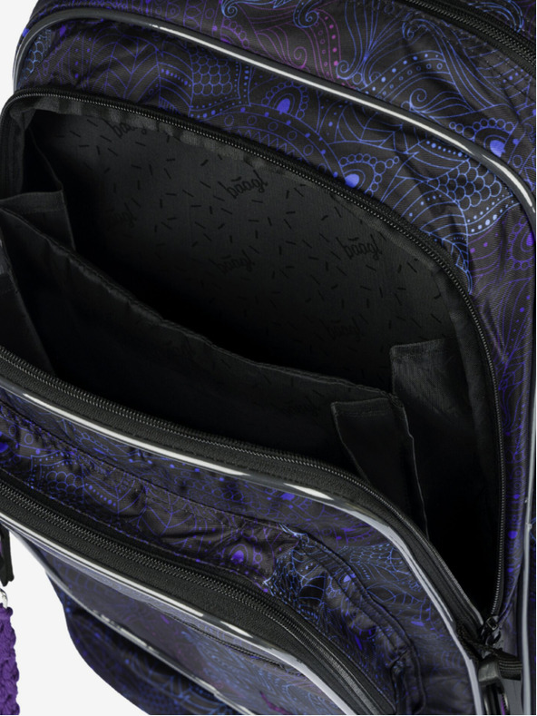 BAAGL  Černý školní batoh Baagl Cubic Zen