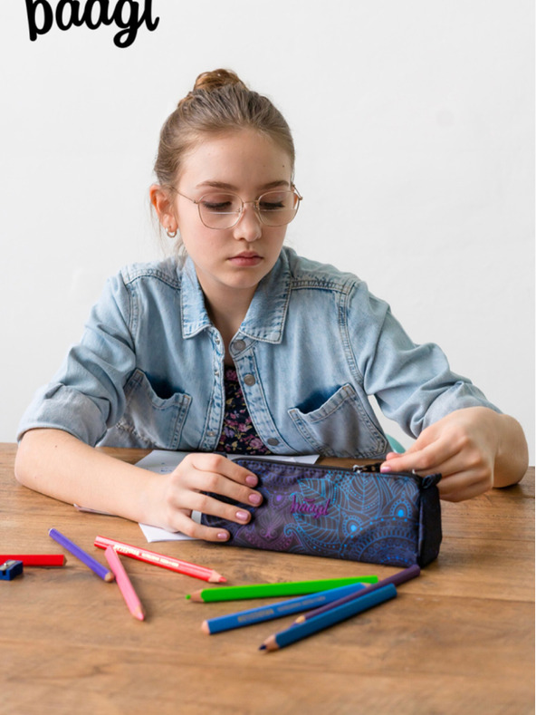 BAAGL  Černé studentské pouzdro Baagl Zen