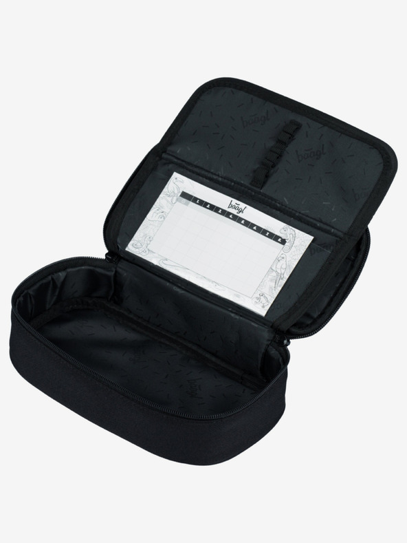 BAAGL  Šedý školní set - batoh, penál, sáček Baagl Skate Darkness