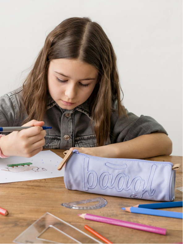 BAAGL  Fialové studentské pouzdro Baagl Lilac