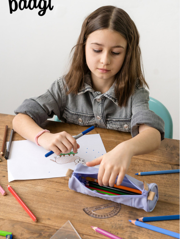 BAAGL  Fialové studentské pouzdro Baagl Lilac