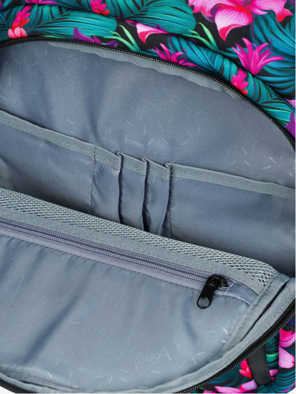 BAAGL  Růžový květovaný batoh Baagl Coolmate Paradise