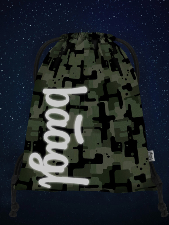 BAAGL  Černý školní set - batoh, penál, sáček Baagl Coolmate Green