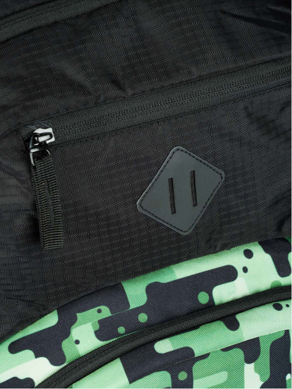 BAAGL  Černý školní set - batoh, penál, sáček Baagl Coolmate Green