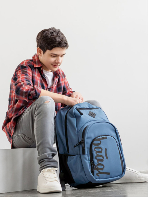 BAAGL  Modrý školní set - batoh, penál, sáček Baagl Coolmate Ocean Blue