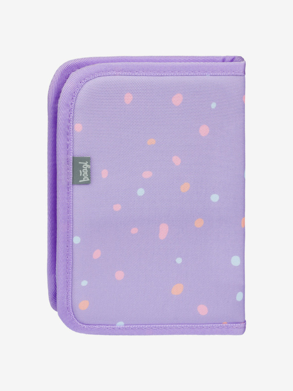 BAAGL  Fialový Školní penál jednopatrový Mazlíčci Baagl