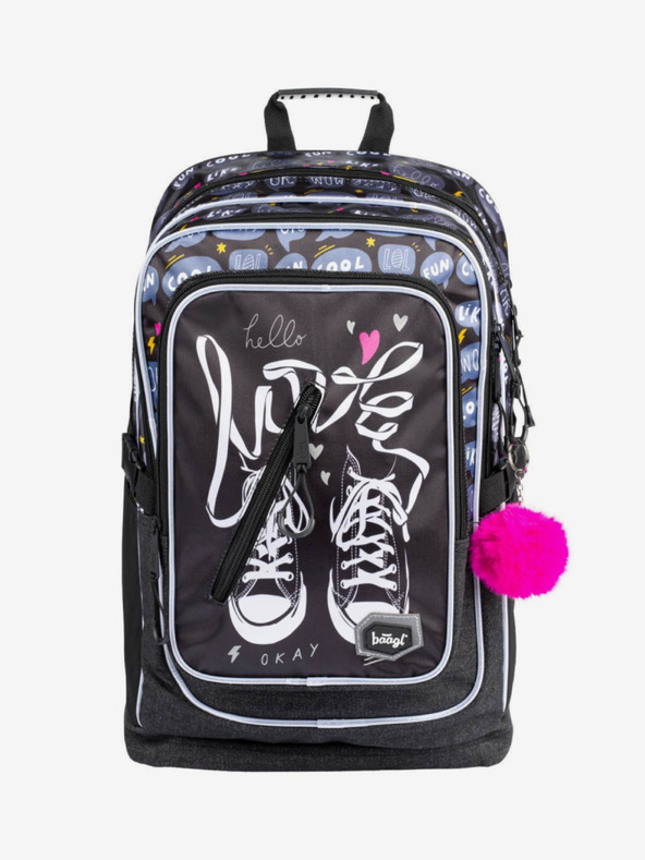 BAAGL  Černý 3 set tenisky: batoh, penál a sáček Baagl