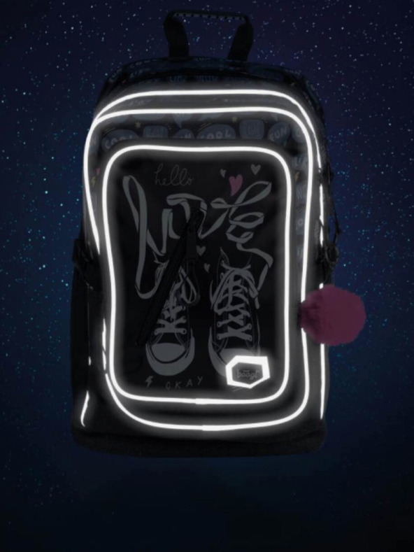 BAAGL  Černý 3 set tenisky: batoh, penál a sáček Baagl