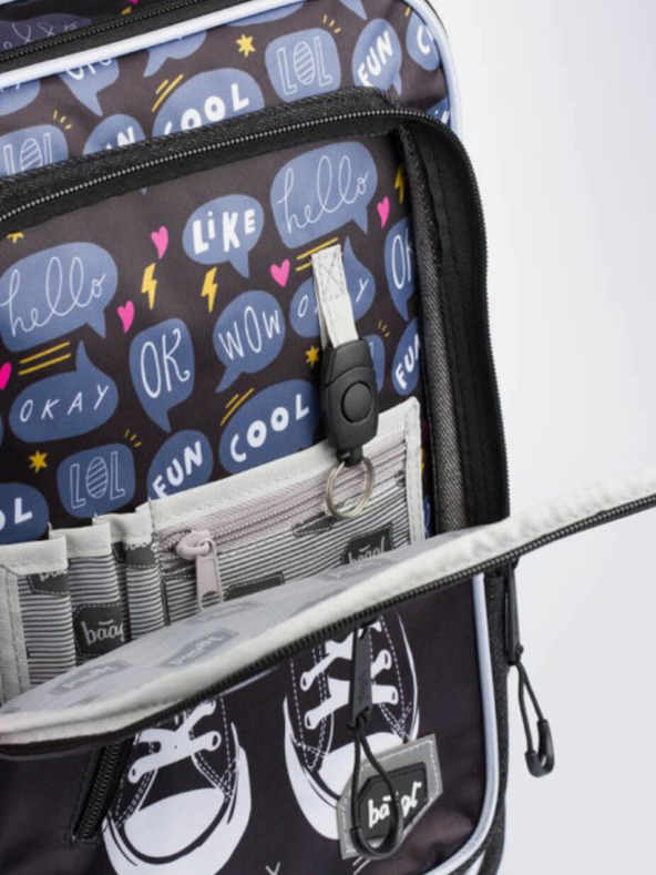 BAAGL  Černý 3 set tenisky: batoh, penál a sáček Baagl